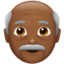 Emoji Uomo anziano: carnagione abbastanza scura su Apple
