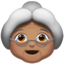 Emoji Donna anziana: carnagione olivastra su Apple