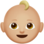 Emoji Neonato: carnagione abbastanza chiara su Apple