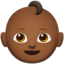 Emoji Bayi: ton kulit sederhana gelap pada Apple