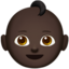Baby: Dark Skin Tone emoji on Apple