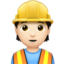 Emoji Pekerja pembinaan: ton kulit cerah pada Apple