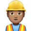 Man Construction Worker: Medium Skin Tone emoji on Apple
