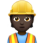 Emoji Operaio edile: carnagione scura su Apple