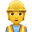 Construction Worker emoji on Apple