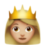 Princess: Medium-Light Skin Tone emoji on Apple