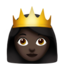 Prinzessin: dunkle Hautfarbe-Emoji auf Apple
