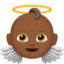 Emoji Angioletto: carnagione abbastanza scura su Apple