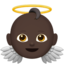 Baby Angel: Dark Skin Tone emoji on Apple
