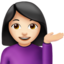 Emoji Perempuan menadah tangan: ton kulit cerah pada Apple