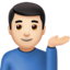 Man Tipping Hand: Light Skin Tone emoji on Apple