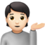 Emoji Persona con mano capovolta: carnagione chiara su Apple