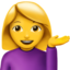 Woman Tipping Hand emoji on Apple