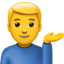 อีโมจิ ผู้ชายแบมือ บน Apple