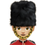 Wachsoldatin: mittelhelle Hautfarbe-Emoji auf Apple