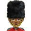 Emoji Guarda mulher: pele morena escura no Apple