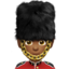 Man Guard: Medium-Dark Skin Tone emoji on Apple