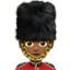 Emoji Guarda: pele morena escura no Apple