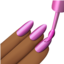 Nail Polish: Medium-Dark Skin Tone emoji on Apple