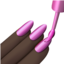Nail Polish: Dark Skin Tone emoji on Apple