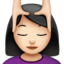 Woman Getting Massage: Light Skin Tone emoji on Apple