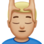Apple의 마사지 받는 남자: 연한 갈색 피부 이모지