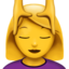 Woman Getting Massage emoji on Apple