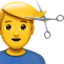 Emoji Taglio di capelli per uomo su Apple