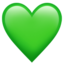Green Heart emoji on Apple