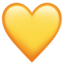 Yellow Heart emoji on Apple