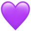 Purple Heart emoji on Apple