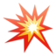 Collision emoji on Apple