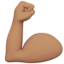 Flexed Biceps: Medium Skin Tone emoji on Apple