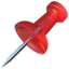 Pushpin emoji on Apple