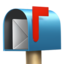 Offener Briefkasten mit Post-Emoji auf Apple