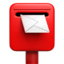 Brievenbus-emoji op Apple