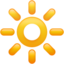 Bright Button emoji on Apple