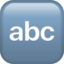 Emoji Pulsante con lettere latine su Apple