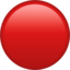 Emoji Cerchio rosso su Apple