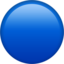 Blue Circle emoji on Apple