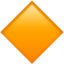 Large Orange Diamond emoji on Apple
