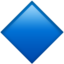 Large Blue Diamond emoji on Apple