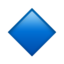 Emoji Rombo blu piccolo su Apple
