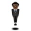 Person in Suit Levitating: Medium-Dark Skin Tone emoji on Apple
