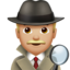 Man Detective: Medium-Light Skin Tone emoji on Apple