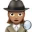 Woman Detective: Medium Skin Tone emoji on Apple