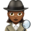 Woman Detective: Medium-Dark Skin Tone emoji on Apple