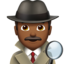 Man Detective: Medium-Dark Skin Tone emoji on Apple