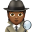 Detektiv(in): mitteldunkle Hautfarbe-Emoji auf Apple