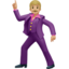 Man Dancing: Medium-Light Skin Tone emoji on Apple